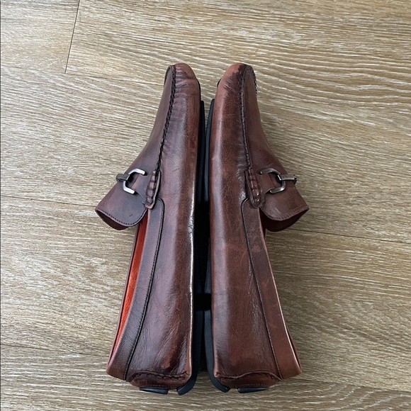 Donald Pliner Victor Leather Driver Loafer Bit Hardware cognac brown size 13 main image 5